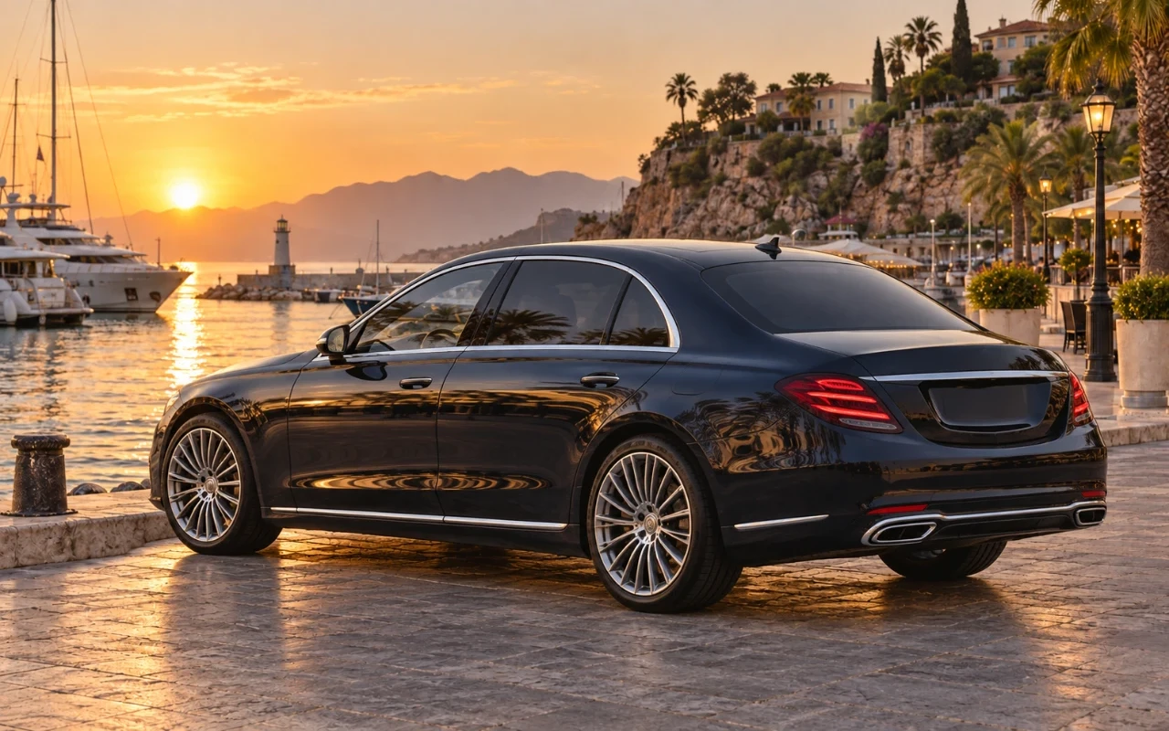 Antalya Marina’da VIP sedan arka dış görünümü