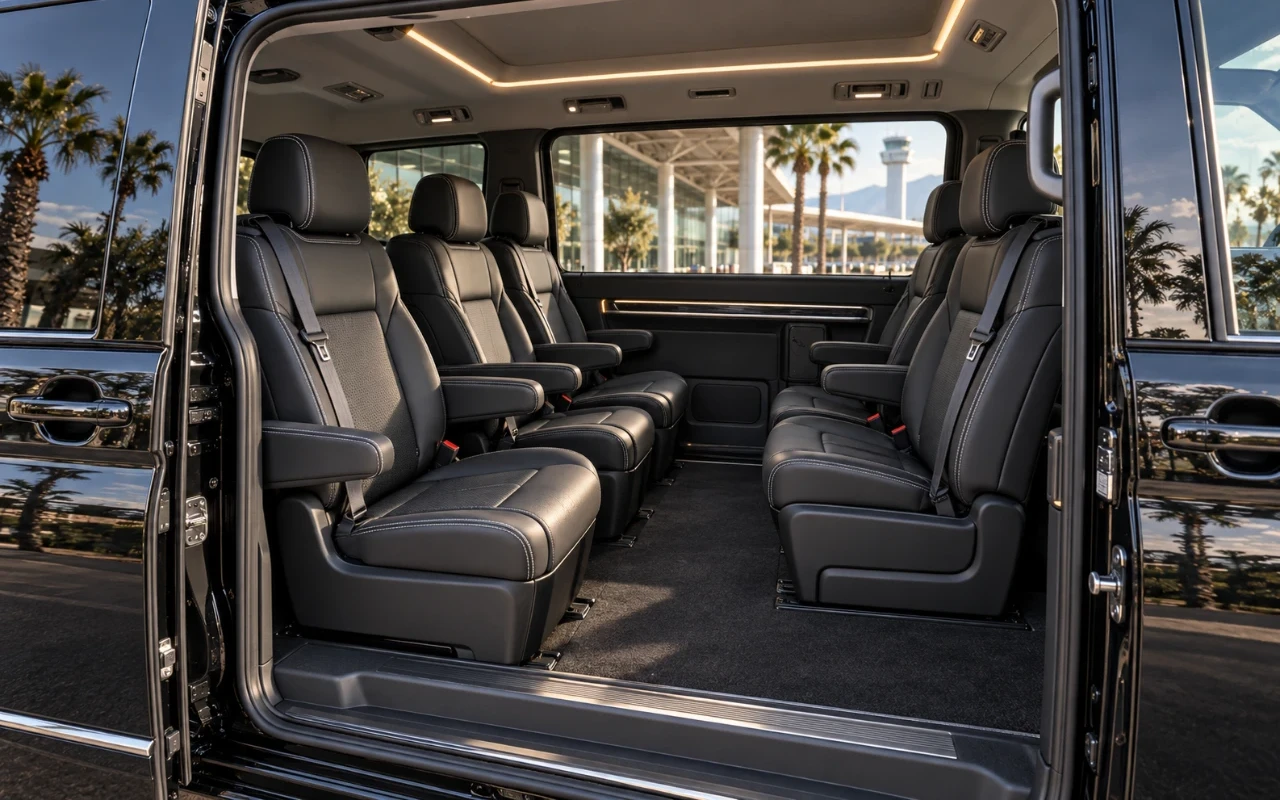 Volkswagen Caravelle altı koltuklu geniş yolcu kabini