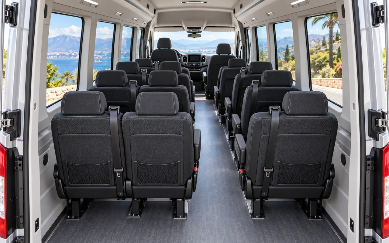 Mercedes Sprinter on üç koltuklu yolcu kabini